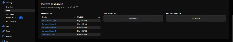Cloudflare&rsquo;s radar routing rpki page