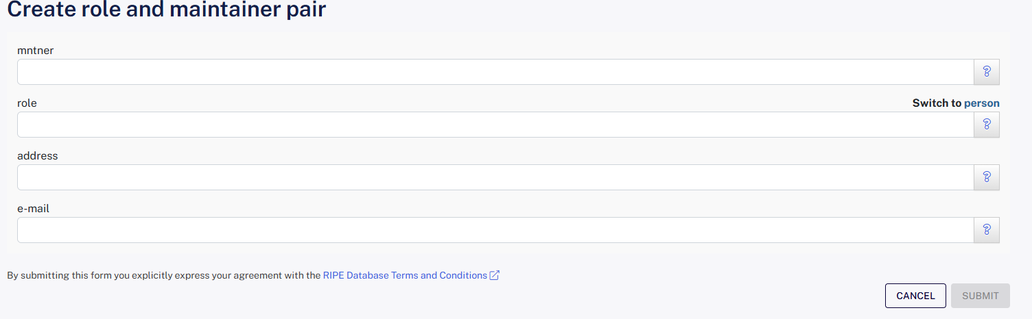 Create a maintainer/person object