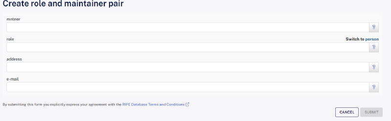 Create a maintainer/person object